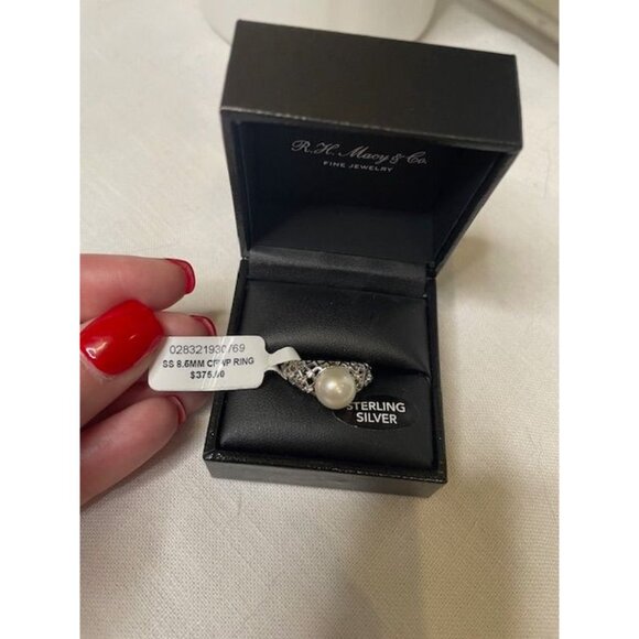 Timeless Grace – Sterling Silver & Freshwater Cultured Pearl Ring (NWT, Macy's) - Picture 2 of 6